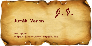 Jurák Veron névjegykártya